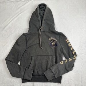 Y2K Hollister Malibu Beach Grey Pullover Long Sleeve Embroidered Hoodie Womens S